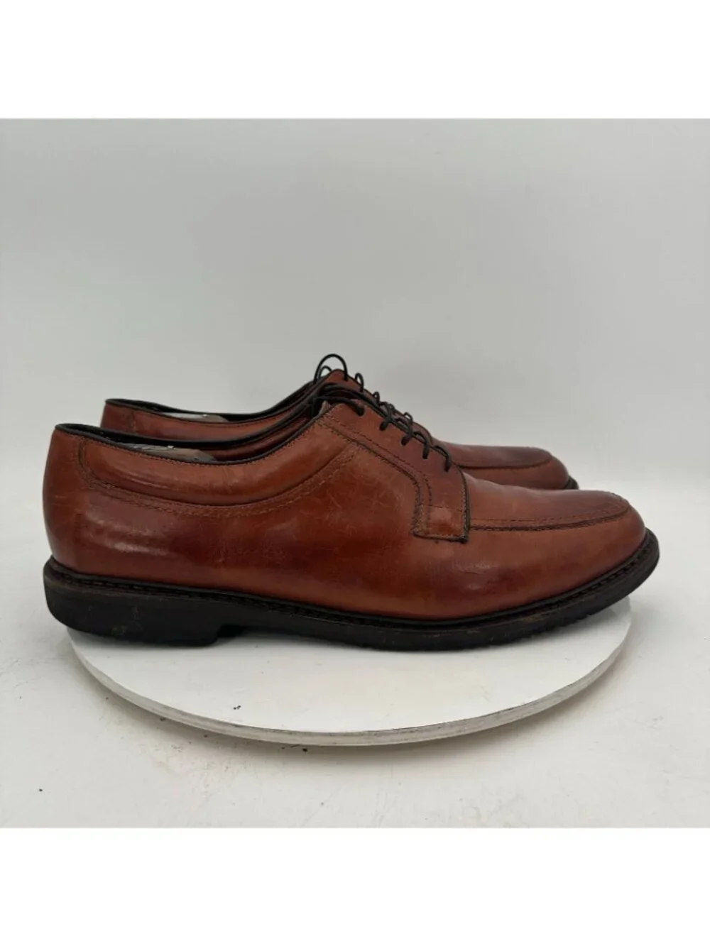 Allen Edmonds Wilbert Men Size 13D Brown Leather Moc Toe Derby Dress Shoes